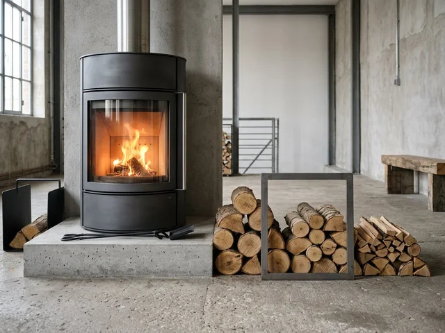 Подбор дров под конструкцию стального камина в Нее
